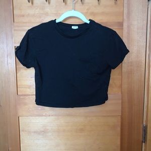 garage pocket cropped tee